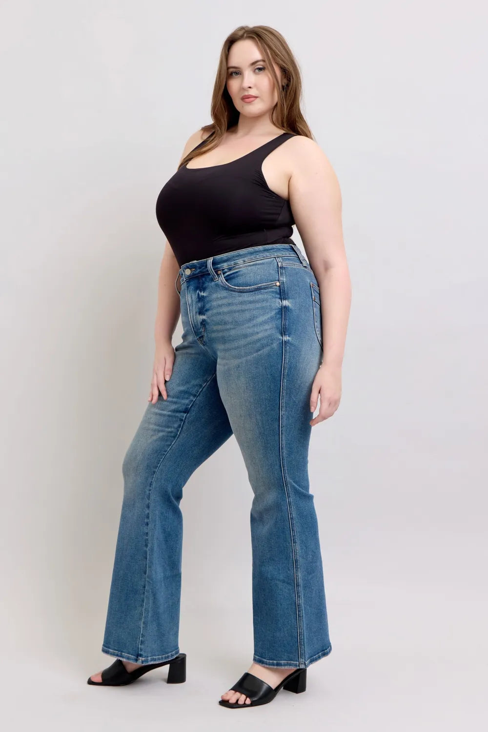 Judy Blue MR Tummy Control Vintage Wash Jeans - kinko