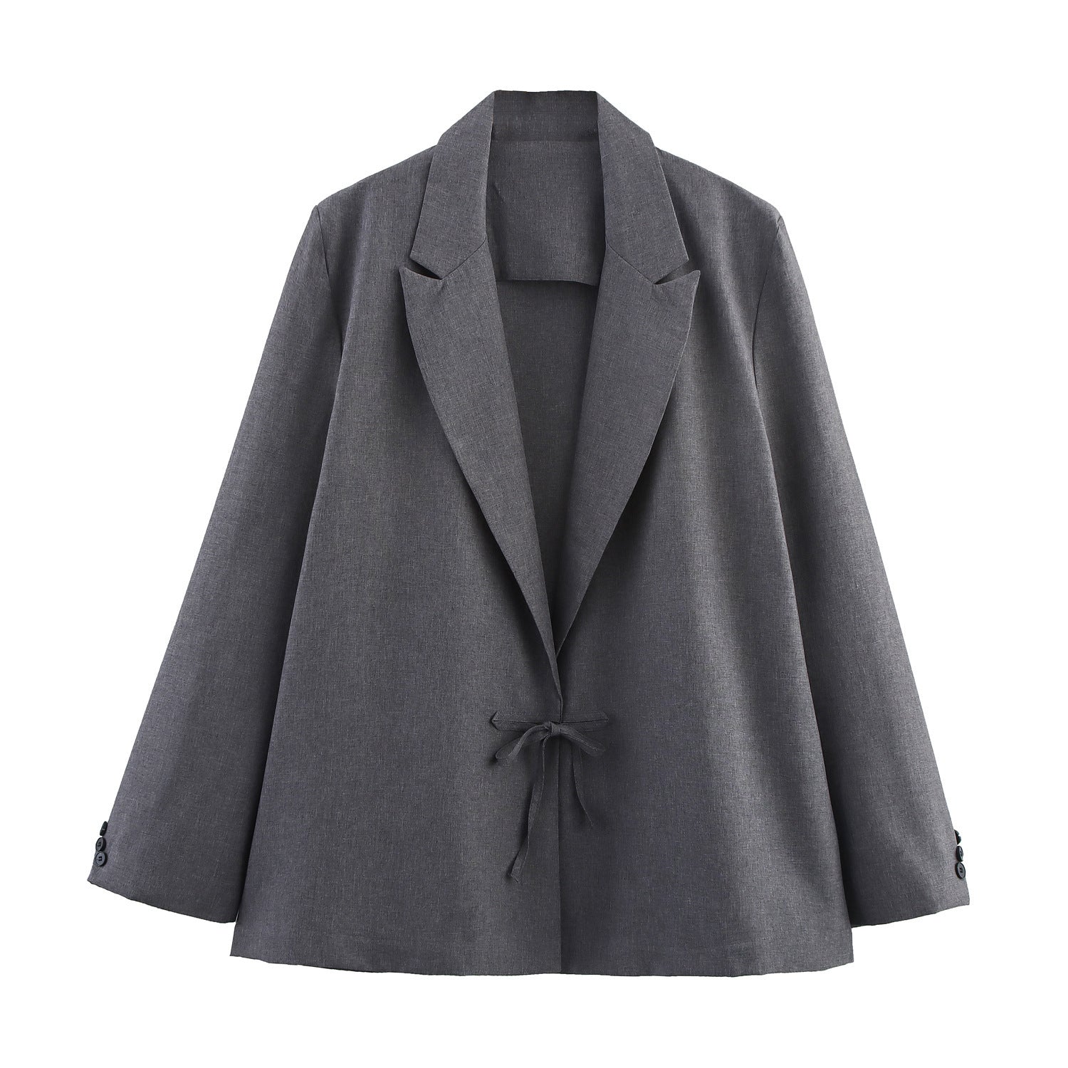 Small New Spring And Autumn Linen Minimalist Blazer - kinko