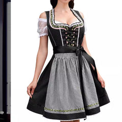Halloween Maid Uniform Barpool Women's Sexy Mini Dress Dirndl - kinko