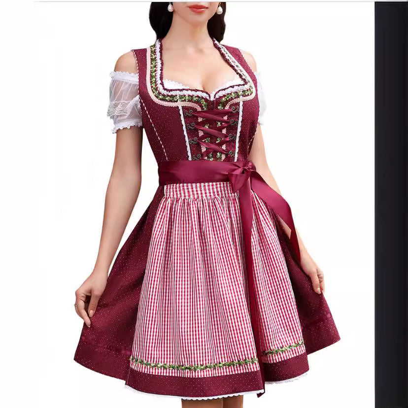Halloween Maid Uniform Barpool Women's Sexy Mini Dress Dirndl - kinko