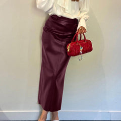 Temperament High Waist Split Skirt - kinko