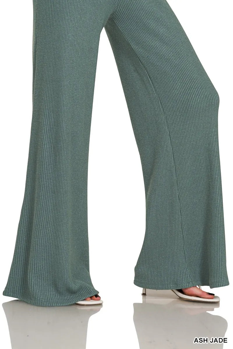 Zenana Mock Neck Top and Pants Sweater Set - kinko