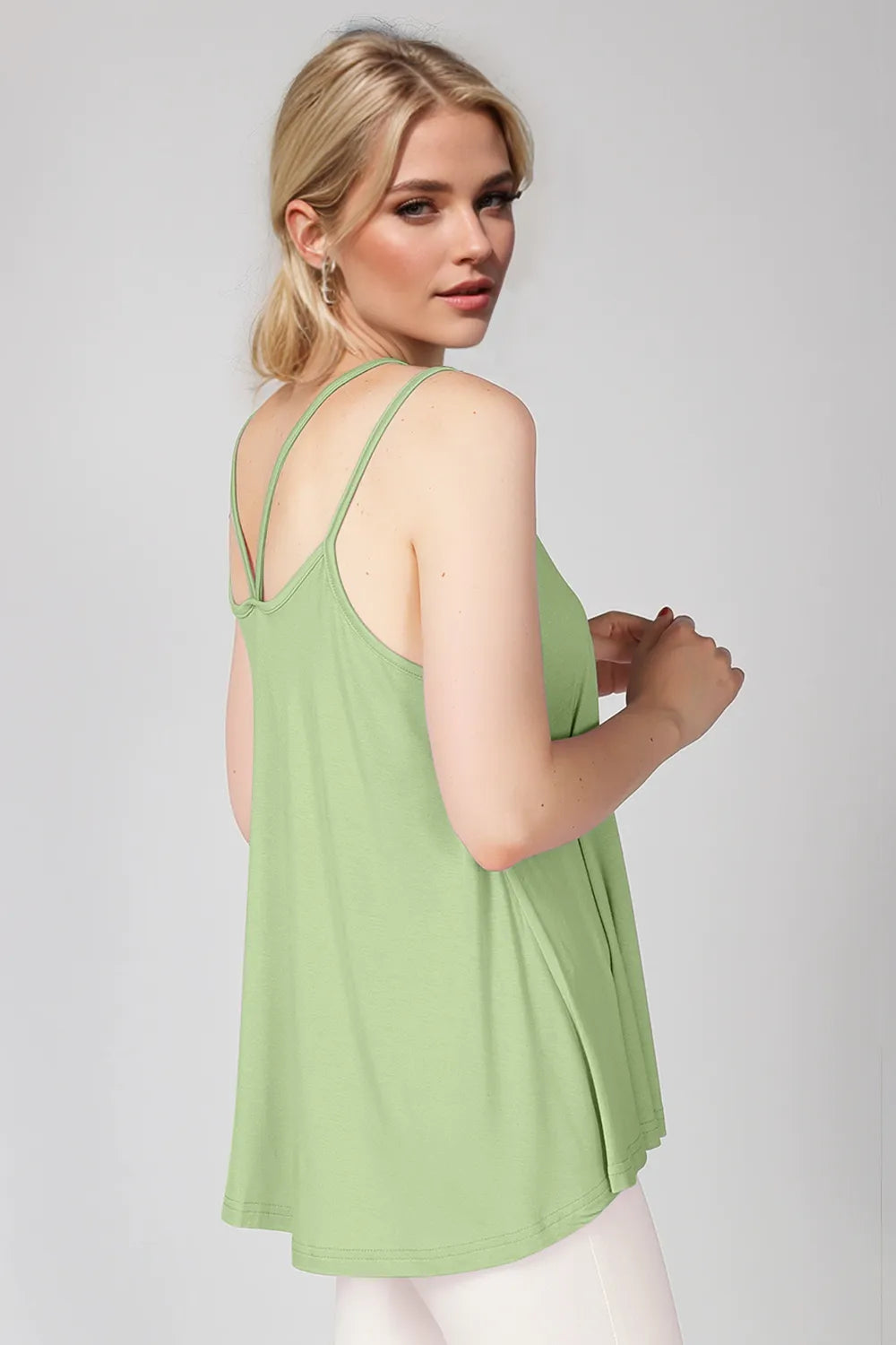Basic Bae Bamboo Scoop Neck Double Spaghetti Straps Cami - kinko
