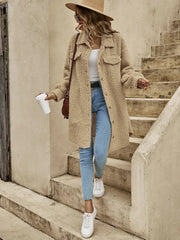 Collared Button Down Coat - kinko