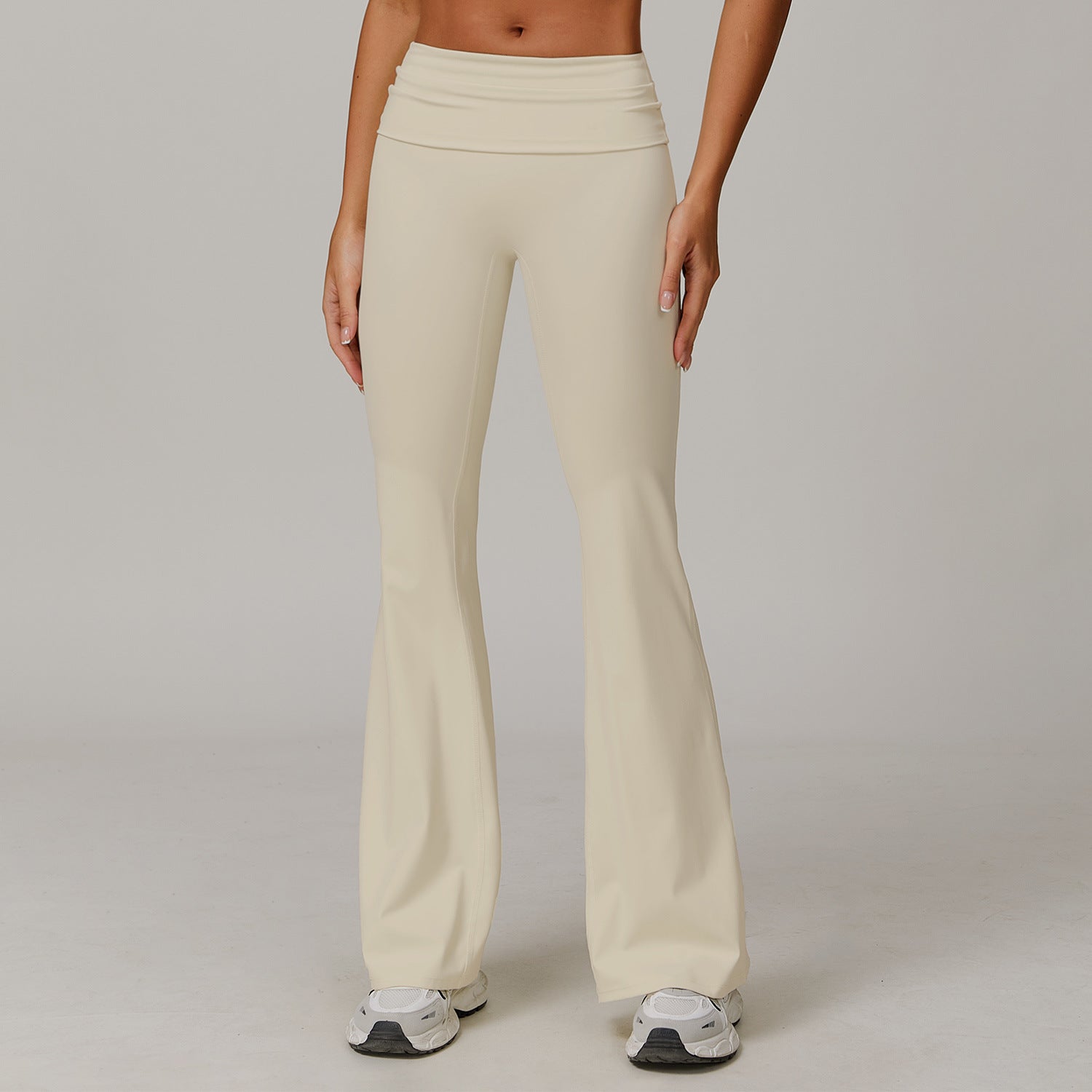 Women's Casual Folding High Waist Yoga Pants - kinko