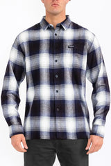 WEIV Men's Full Size Plaid Long Sleeve Flannel Shirt Plus Size - kinko