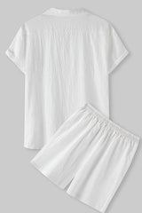 Men's Short Sleeve Shirt and Shorts Set - kinko
