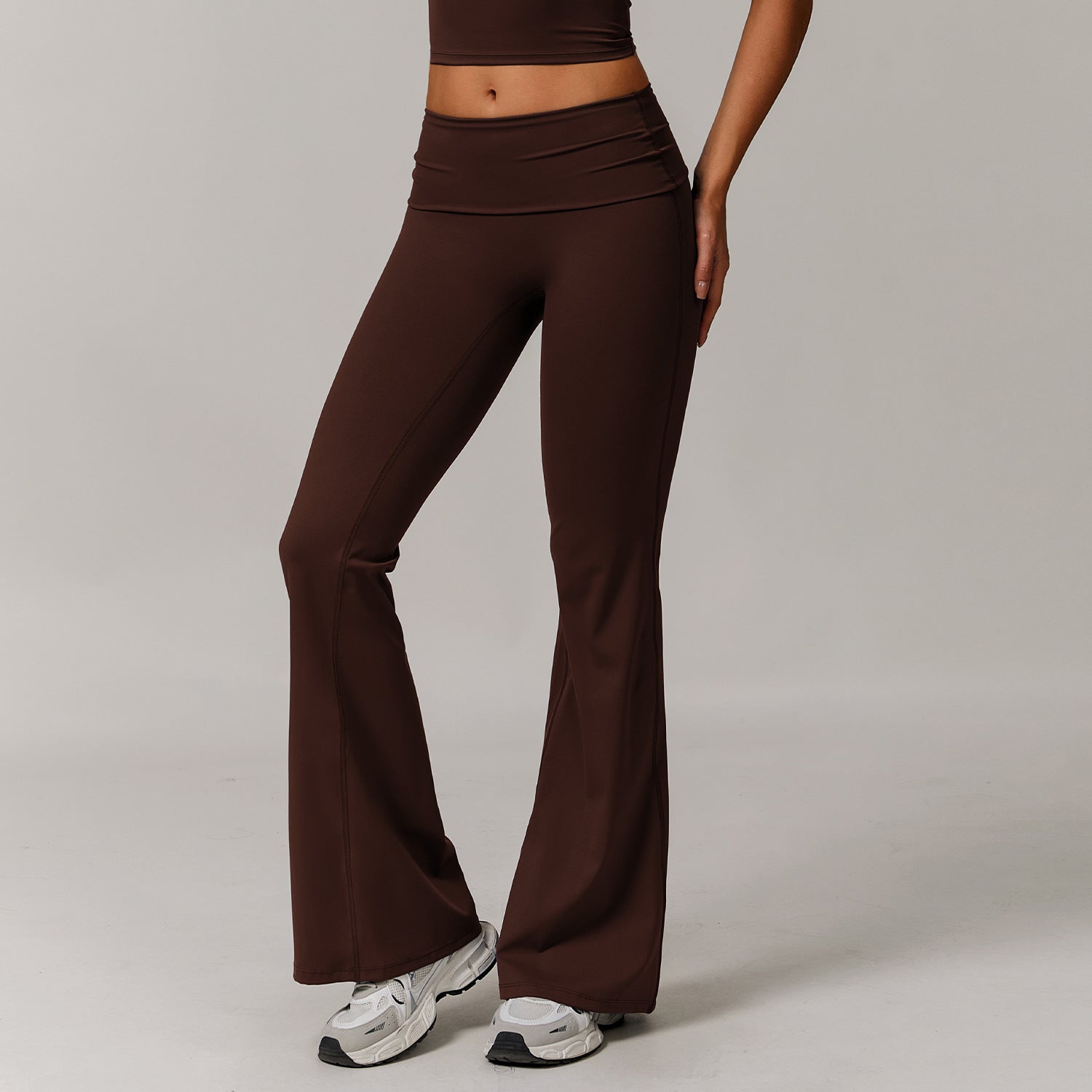 Women's Casual Folding High Waist Yoga Pants - kinko