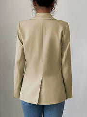 One Button Lapel Collar Blazer - kinko