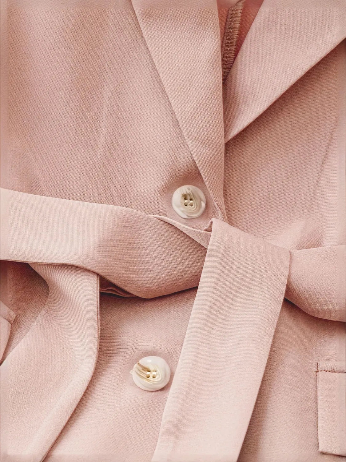 Tie Waist Lapel Collar Sleeveless Blazer - kinko