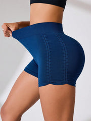 Side Ruched High Rise Active Shorts - kinko
