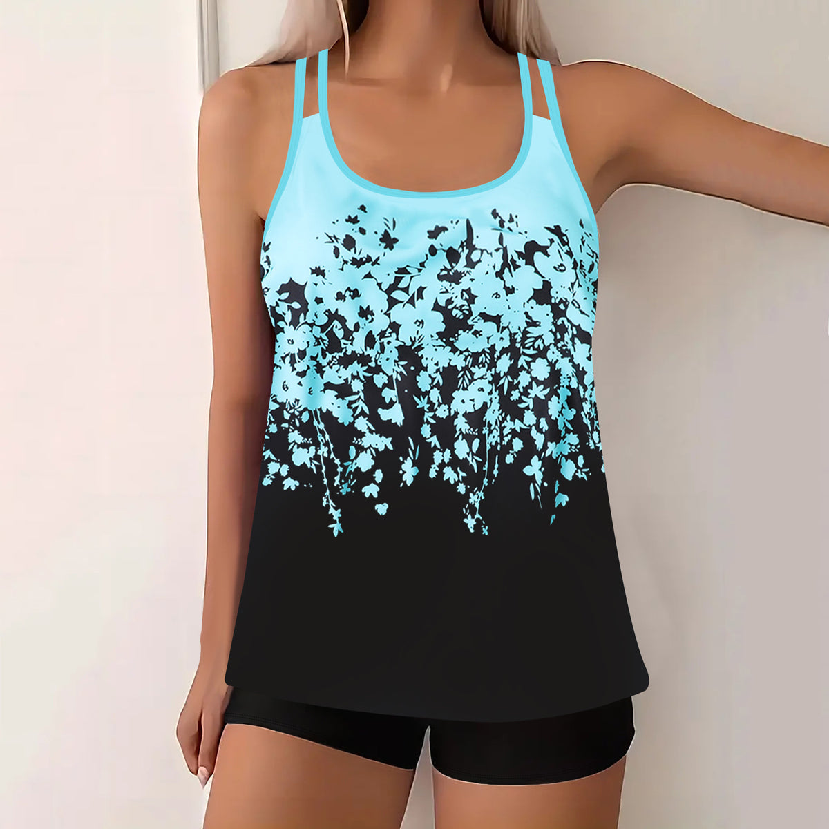 Women's European And American-style Split Plus Size Printed Swimsuit - kinko
