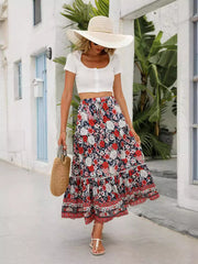 Maxi Skirt Cotton Bohemian Beach Resort Skirt - kinko