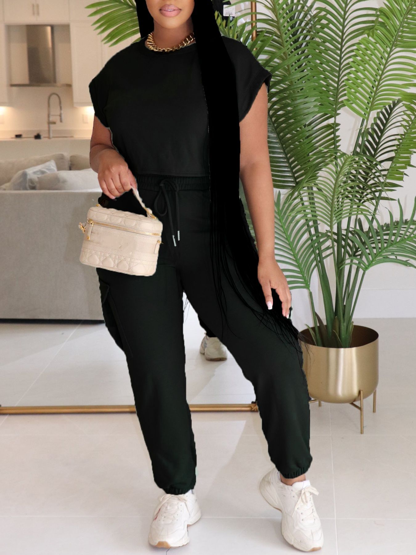 European And American Leisure Suit Top And Trousers - kinko