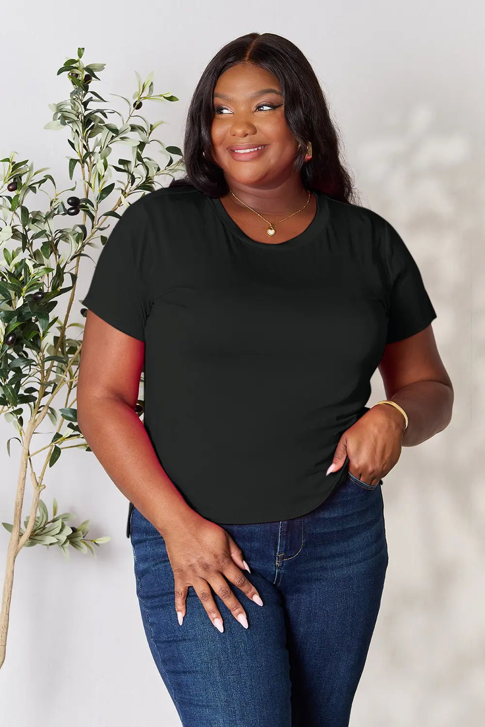 Basic Bae Full Size Round Neck Short Sleeve T-Shirt - kinko