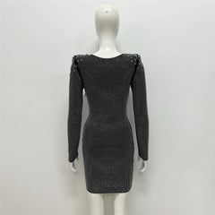 Sexy Rhinestone Bandage One-piece Dress Cross Border Foreign Trade Sexy Tight - kinko