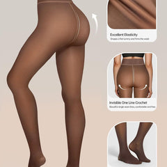Black See-through Plus Size Women's Leggings - kinko