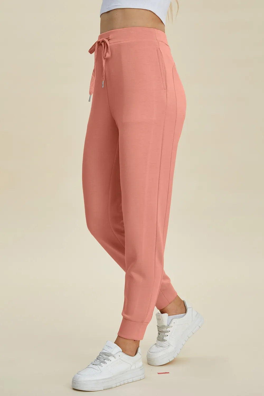 Basic Bae Full Size Air Scuba Drawstring High Waist Joggers - kinko