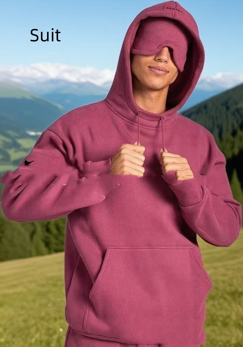 Solid Color Pullover Long Sleeve Sweater Suit - kinko