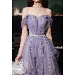 Banquet Evening Purple Annual Meeting Host Performance Dress - kinko