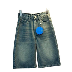 American Retro Washed Loose Design Fifth Pants Men - kinko