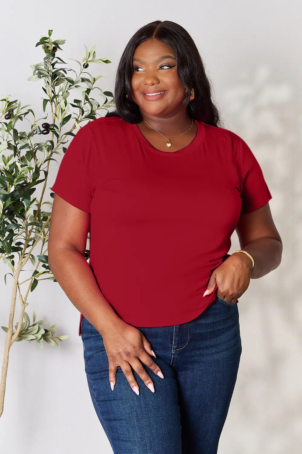 Basic Bae Full Size Round Neck Short Sleeve T-Shirt - kinko