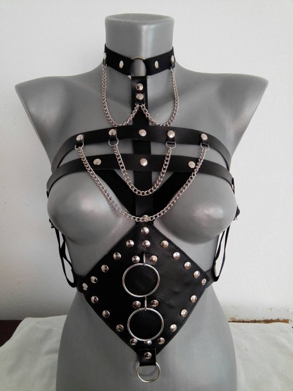 Women's Leather Perform Dance Costume Accessories - kinko