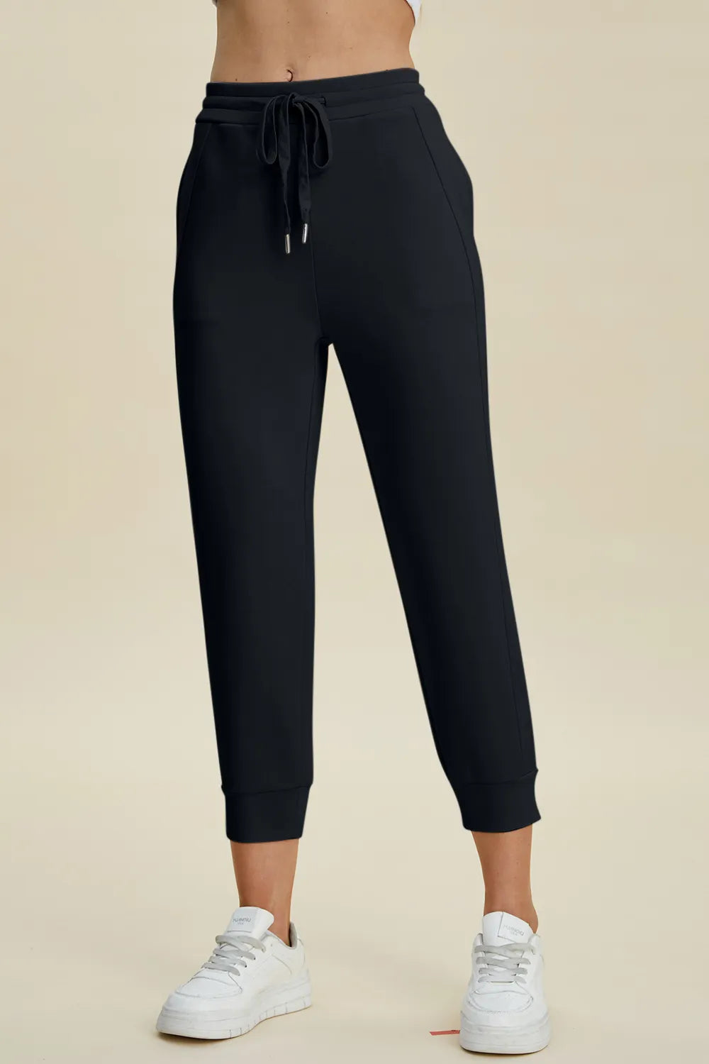 Basic Bae Full Size Air Scuba Drawstring High Waist Cropped Pants - kinko