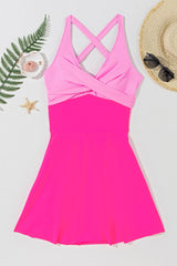Crisscross V-Neck One-Piece Swimwear - kinko