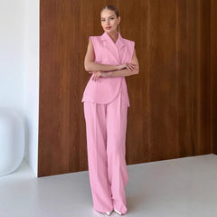 Women's Two-piece Suit Vest Pants - kinko