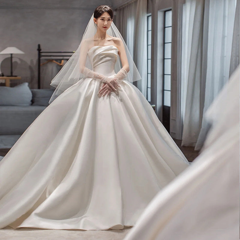 Temperament Princess Style French Satin Tail - kinko