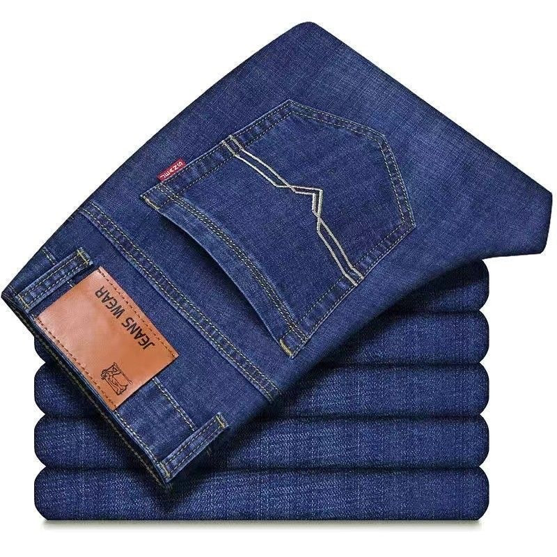 Men's Jeans Men's Loose Straight Stretch Long - kinko