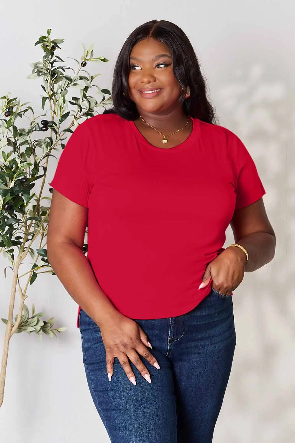 Basic Bae Full Size Round Neck Short Sleeve T-Shirt - kinko