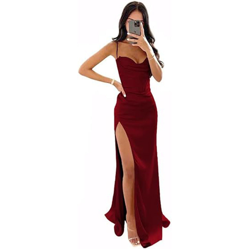 European And American Women's Clothing Sleeveless Camisole Evening Dress - kinko