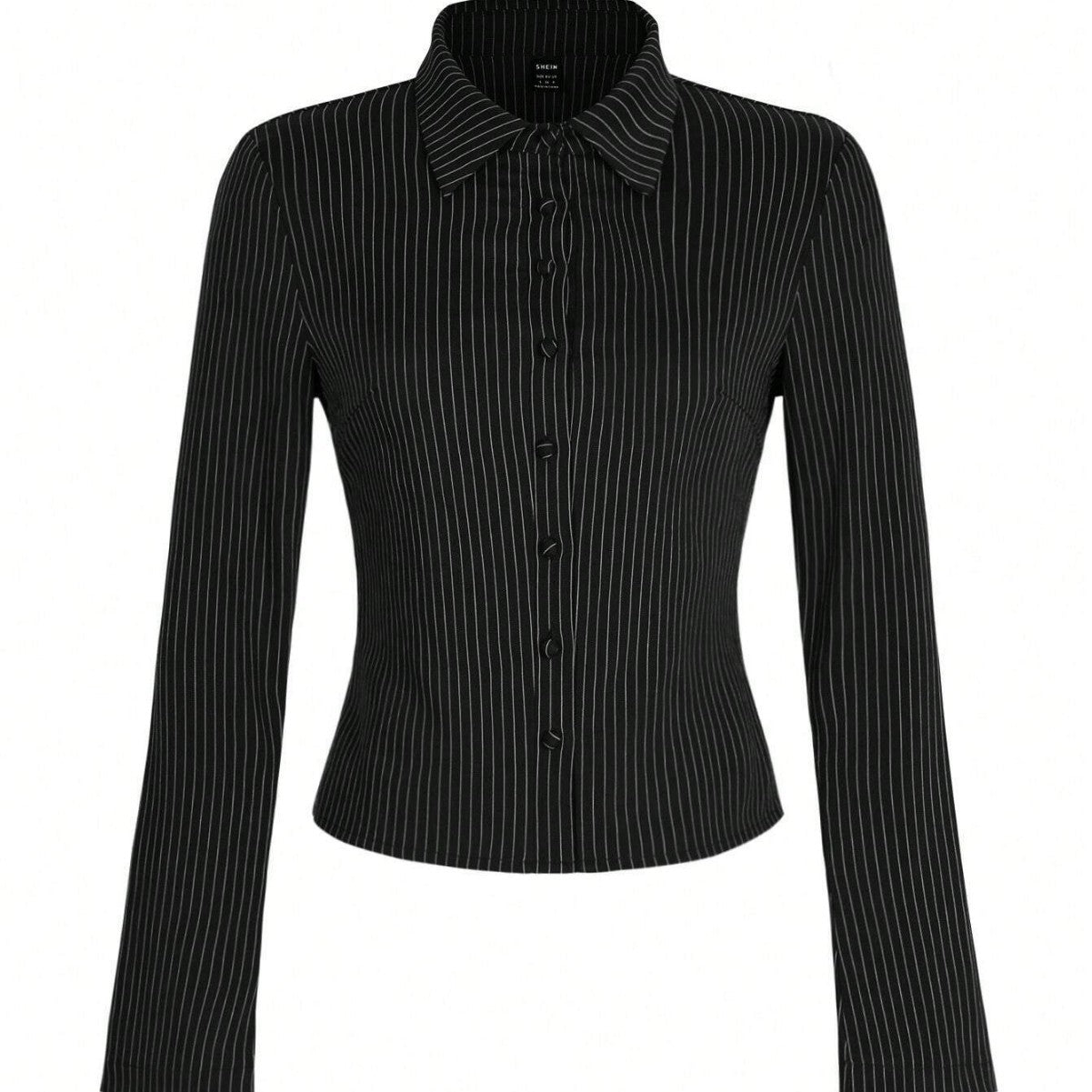 Fashion Casual All-match V-neck Striped Long Sleeve Shirt Top - kinko