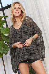 ADORA Fishnet Poncho Cover Up - kinko