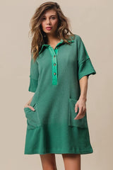 BiBi Dip Dye Mineral Washed Knit Dress - kinko