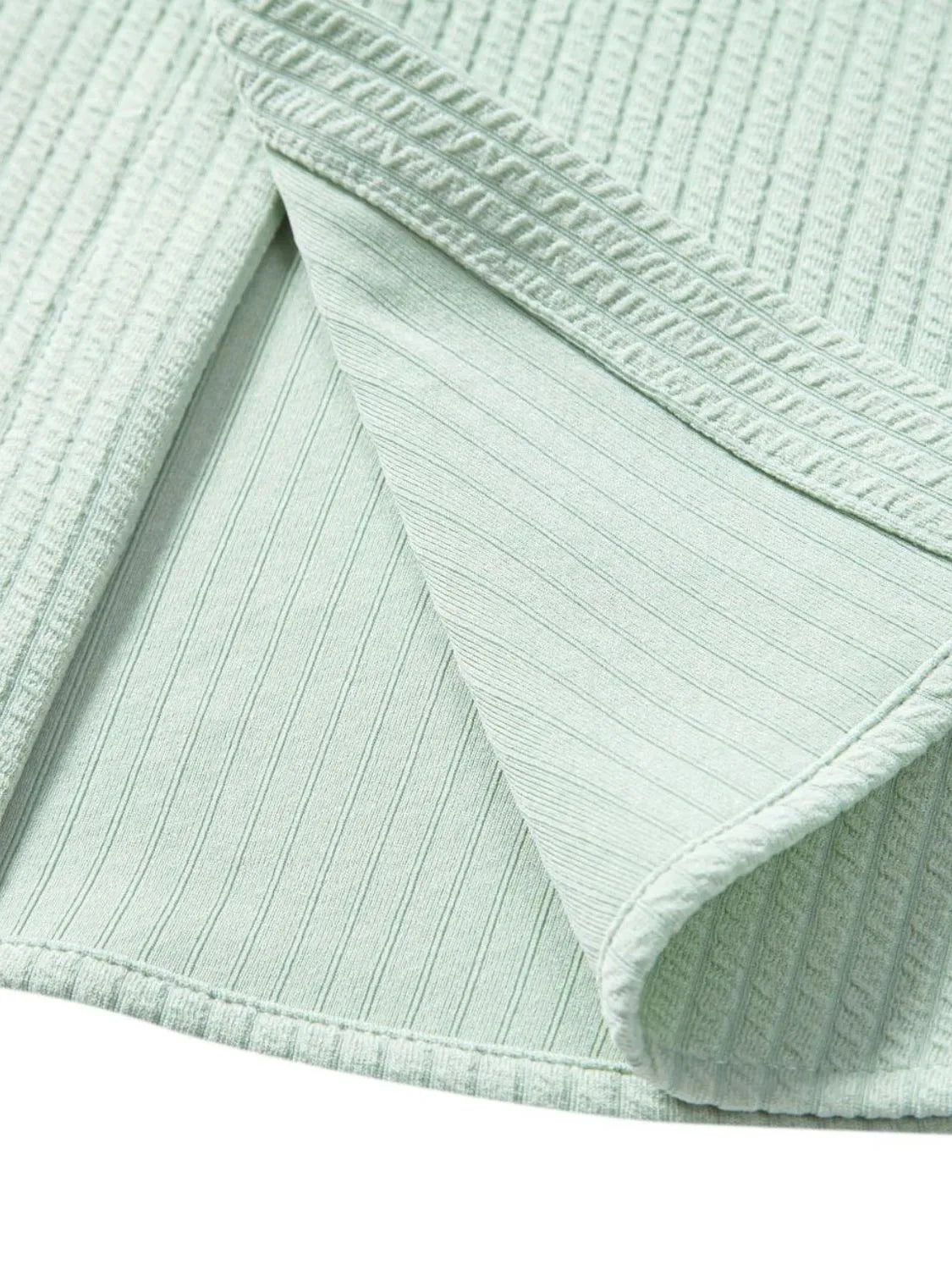 Men's Ribbed Short Sleeve Shirt and Shorts Set - kinko