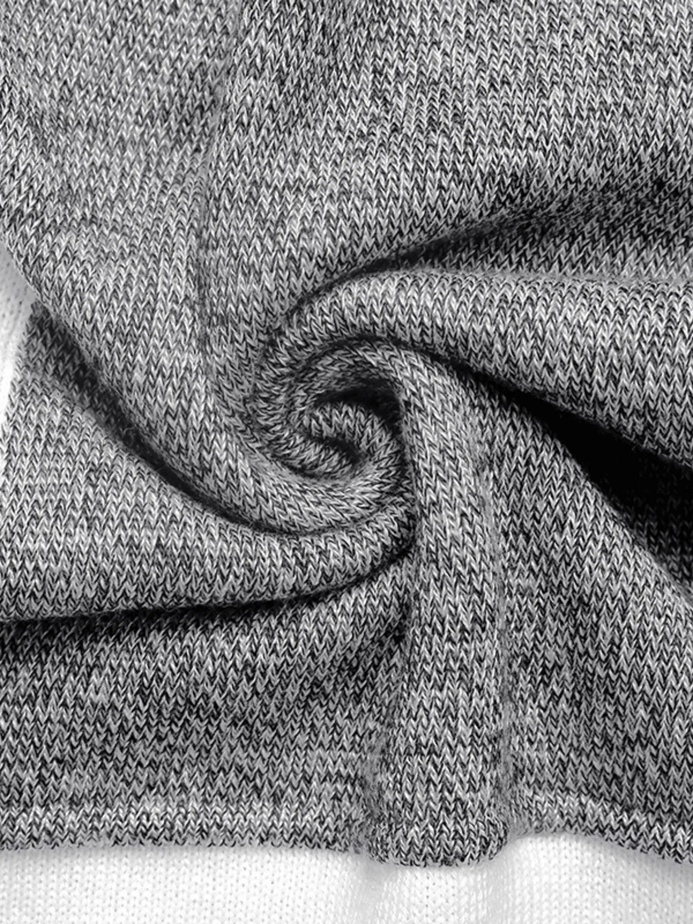 Color Block Knit Long Sleeve Sweater - kinko