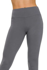 Zenana Microfiber Waistband Leggings - kinko