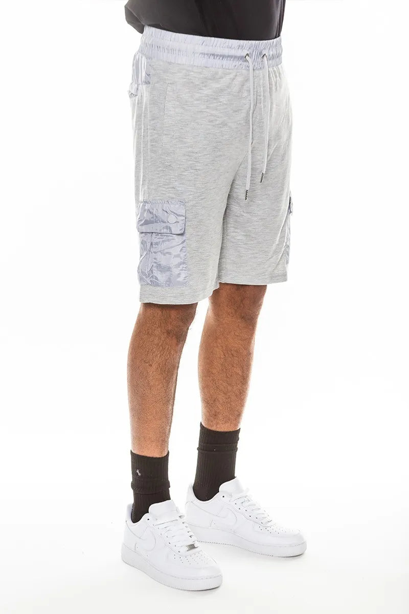WEIV Men's Full Size Heathered Light Weight Slub Shorts Plus Size - kinko