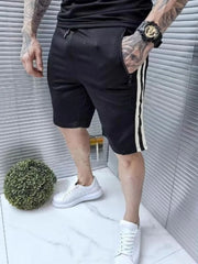 Men's Collared Neck Short Sleeve Top and Shorts Set - kinko