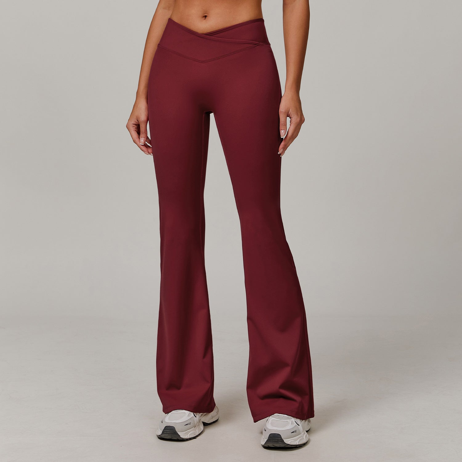 High Waist Running Sports And Leisure Skinny Versatile Bell-bottom Pants Women - kinko