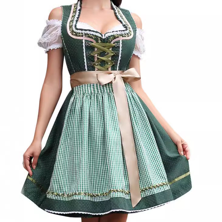 Halloween Maid Uniform Barpool Women's Sexy Mini Dress Dirndl - kinko