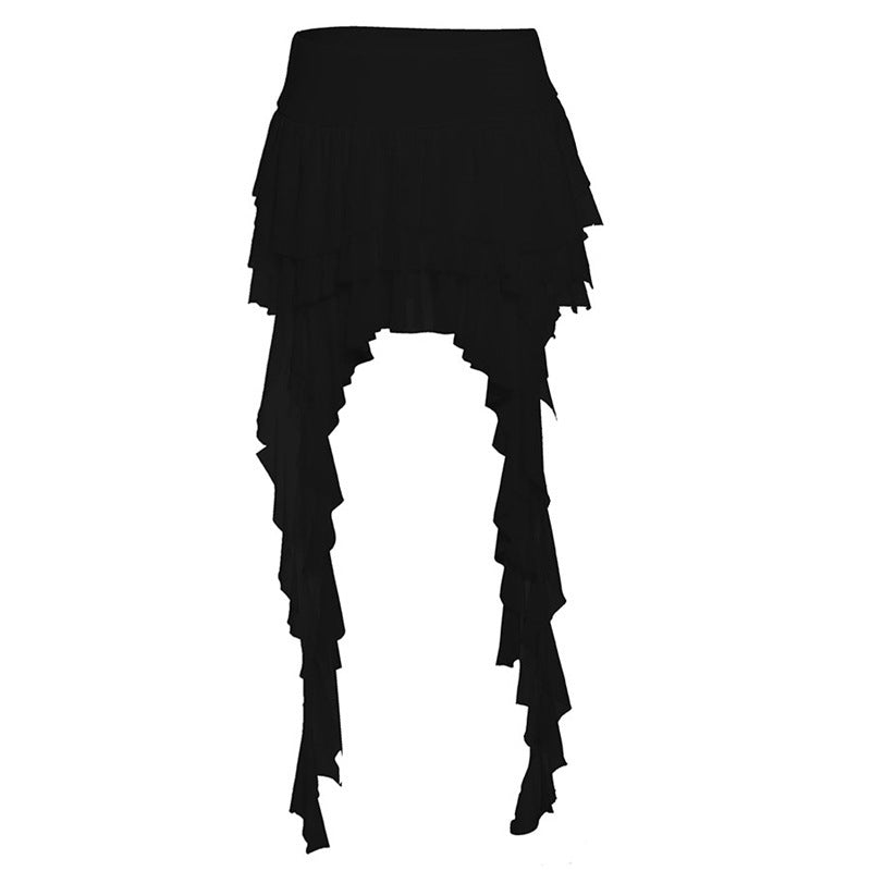 Pure Hot Girl High Waist All-matching Irregular Skirt - kinko