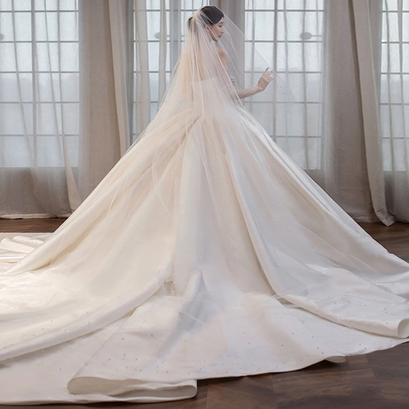 Temperament Princess Style French Satin Tail - kinko