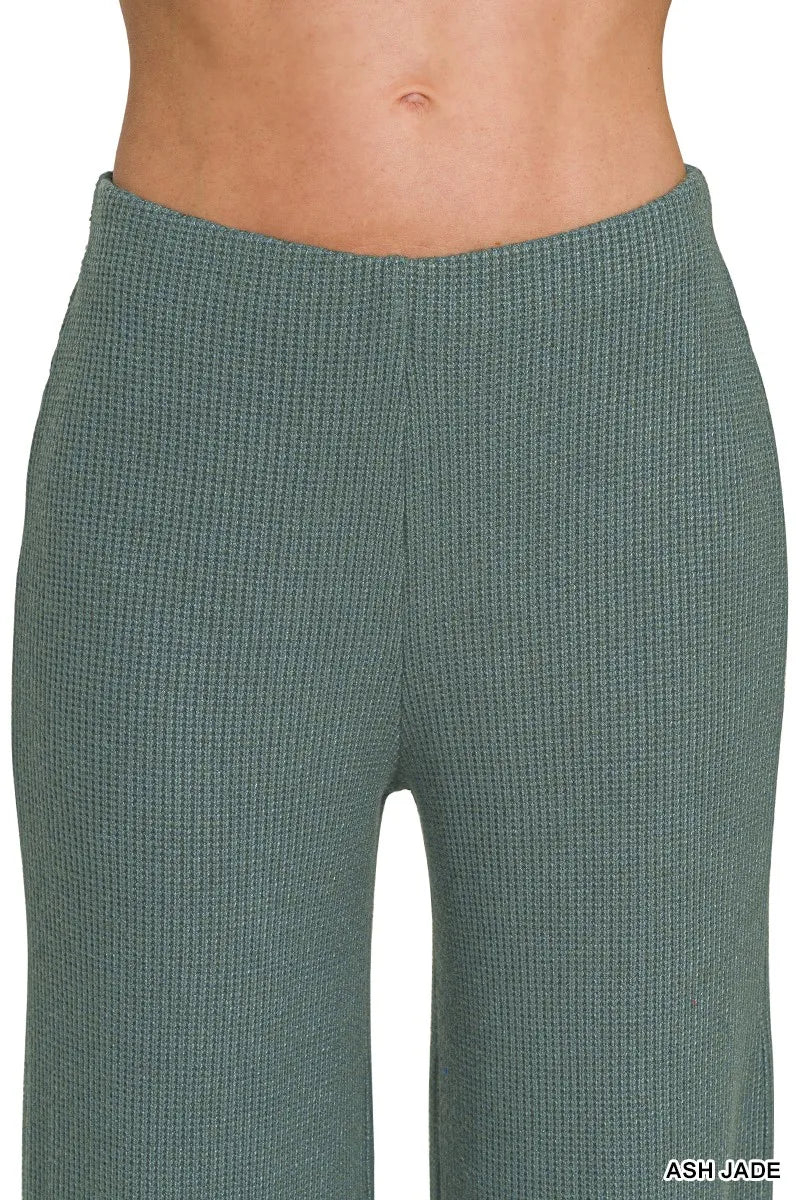 Zenana Mock Neck Top and Pants Sweater Set - kinko