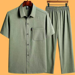 Loose ICE Cotton Two-piece Pocket Shirt - kinko