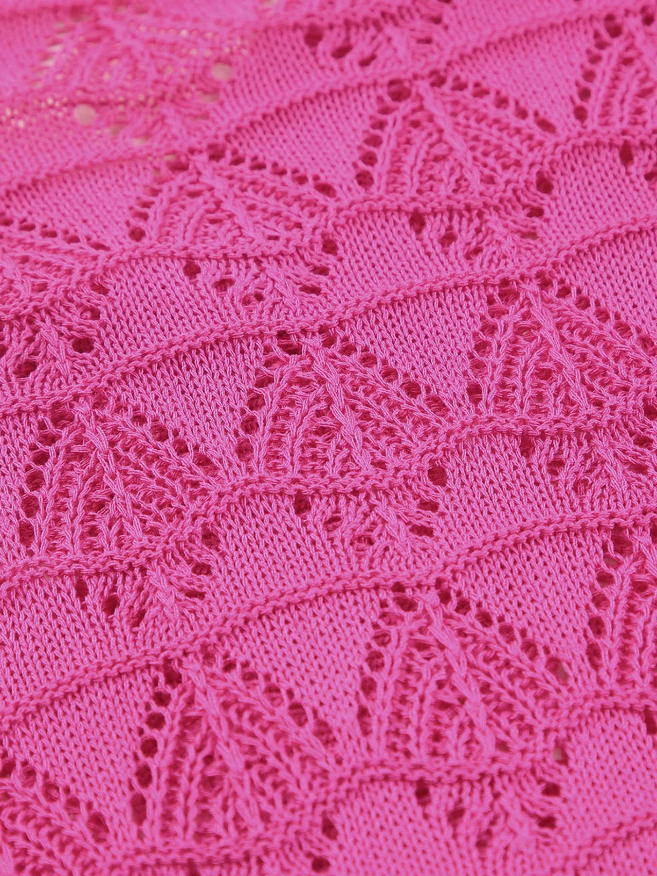 Buttoned Front Openwork Cardigan - kinko