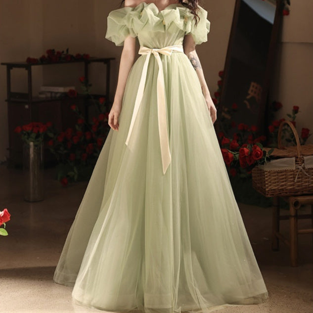 Off-shoulder Evening High-end Affordable Luxury Niche Dress - kinko